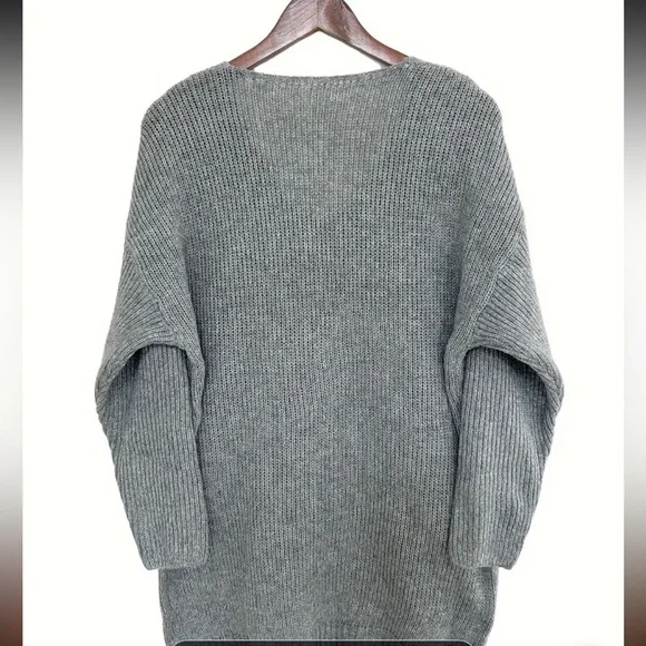 Gray Smiley Face Sweater - Picture 3 of 3